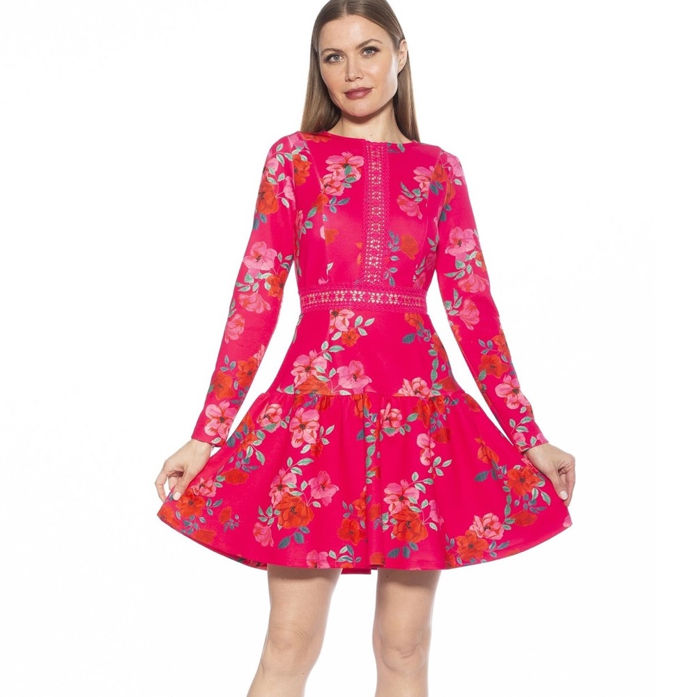 Alexia Admor Pink Floral Mini Dress - Picture 2 of 11